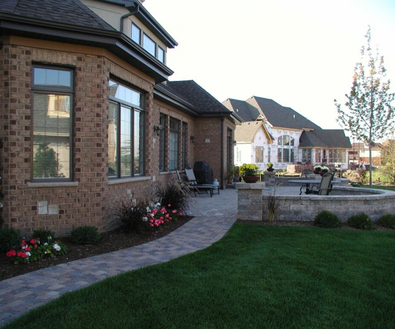 Brick Patio And Landscaping